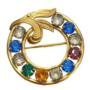 Van Dell Gold Filled Family Brooch